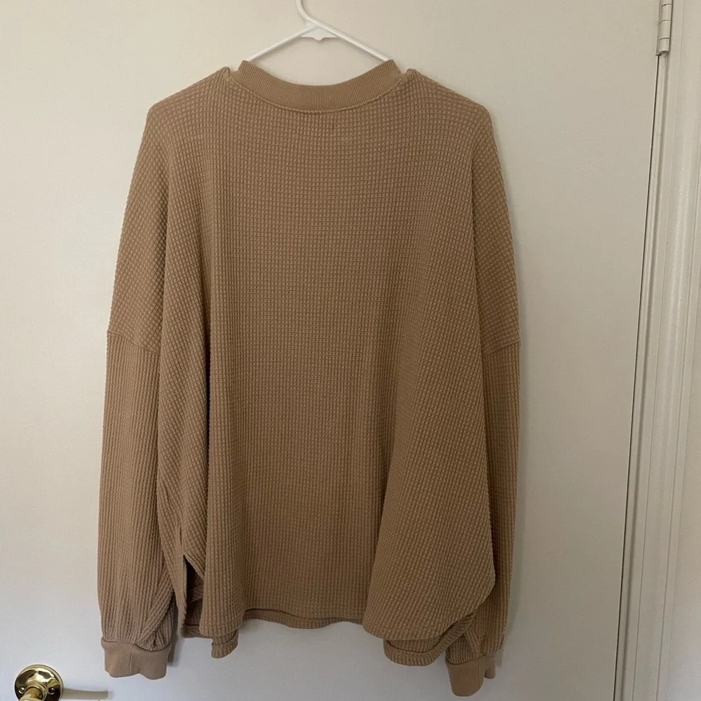 Madewell V-Neck Sweater in Camel - Picture 5 of 5